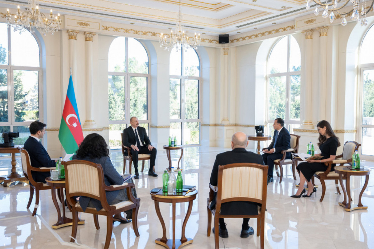 President Ilham Aliyev's interview with local TV channel - VIDEO
