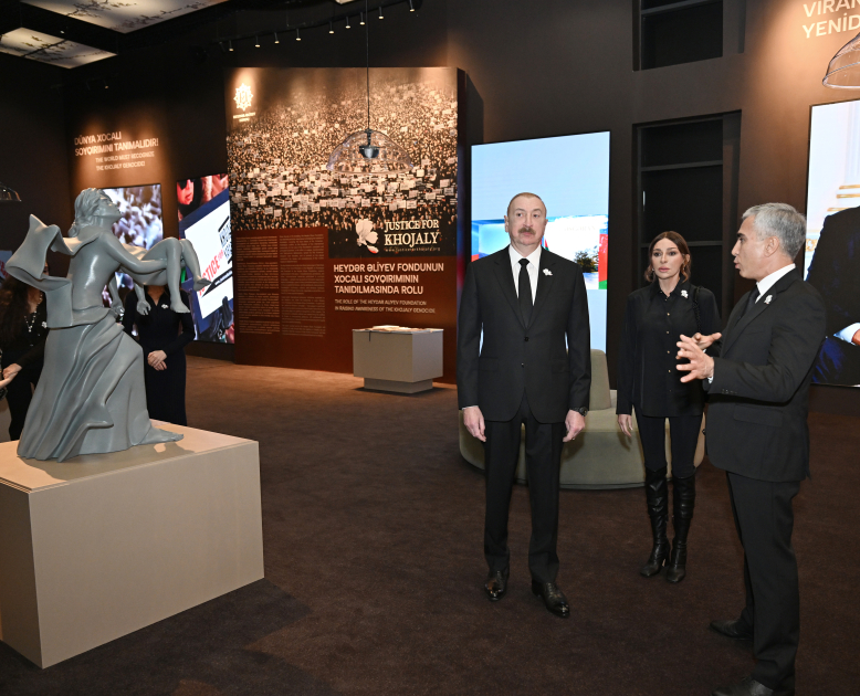 Prezident İlham Əliyev Xocalı Soyqırımı Memorialının açılışında iştirak edib