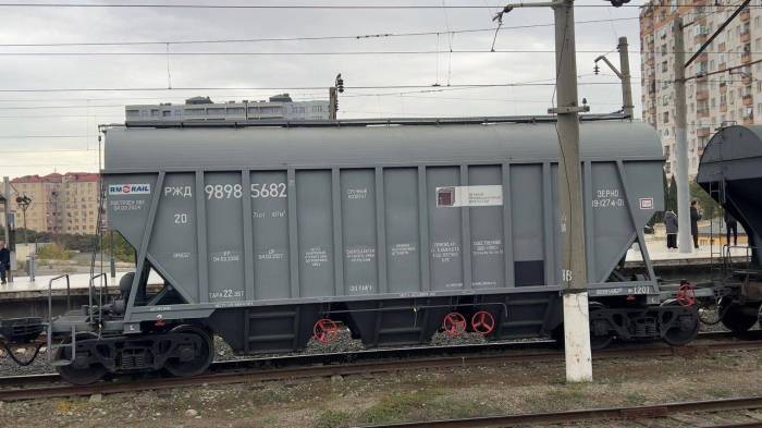Freight train carrying Russian grain to Armenia departs from Bilajari station